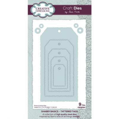 Creative Expressions Craft Die Shabby Basics - Tattered Tags